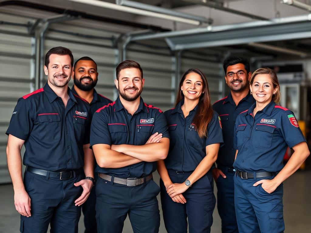 Granby Garage Doors professional team of certified technicians in company uniforms